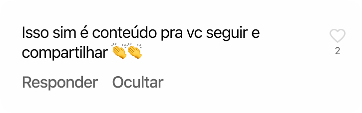 Comentário de cliente