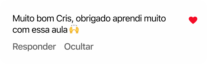Comentário de cliente