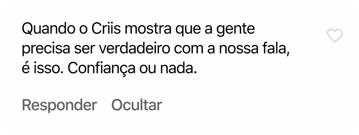 Comentário de cliente