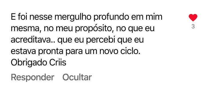 Comentário de cliente