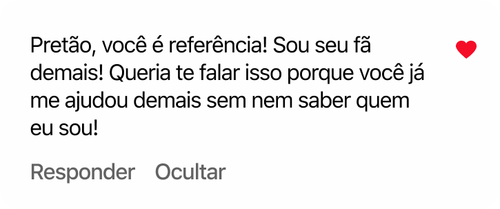 Comentário de cliente