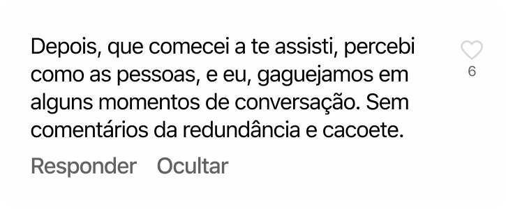 Comentário de cliente
