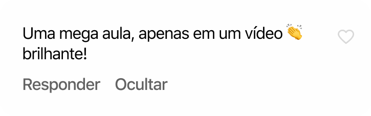 Comentário de cliente