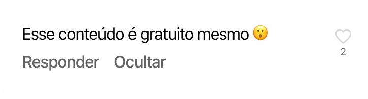 Comentário de cliente