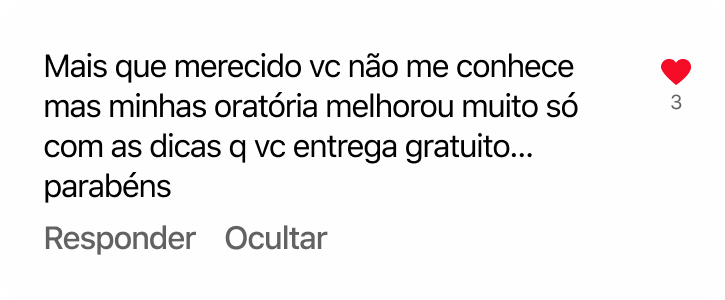 Comentário de cliente